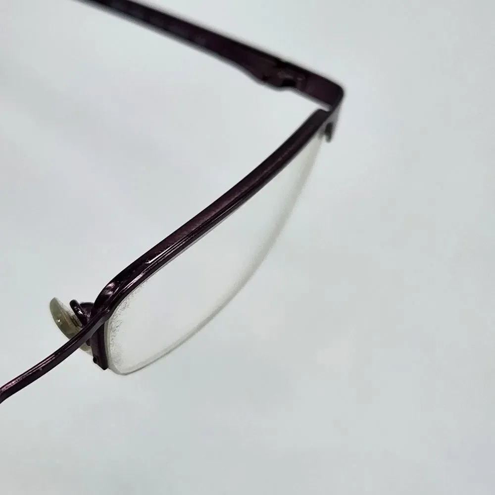 💜Vintage Versace Plum Rimless Eyeglasses & Hardshell Case